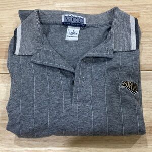 Vantage VCC Purdue Boilermakers Gray Striped Polo Size L